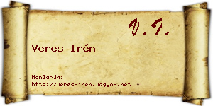 Veres Irén névjegykártya